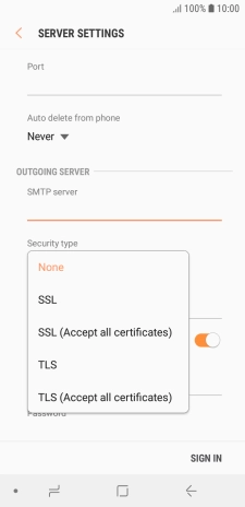 Press None to turn off the function.