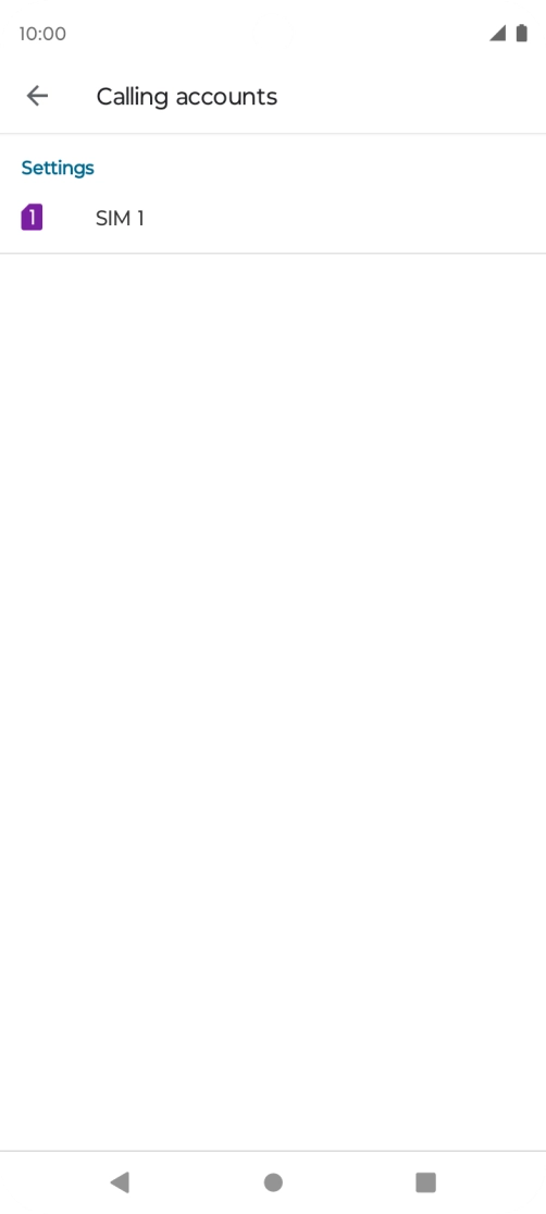 Press the name of the SIM.