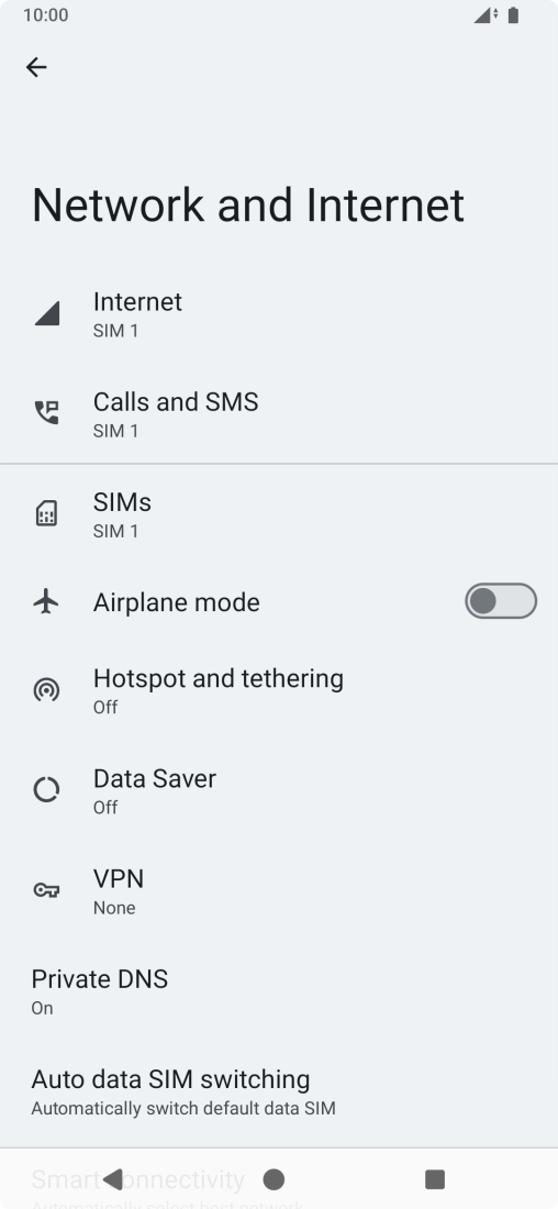 Press Hotspot and tethering.