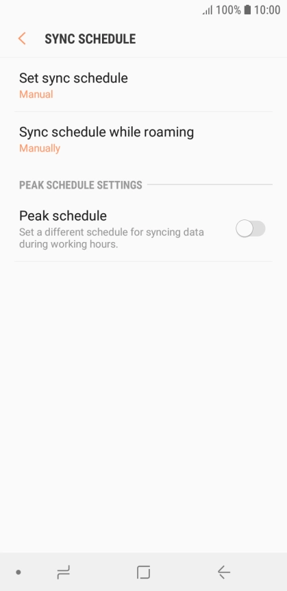 Press Set sync schedule.