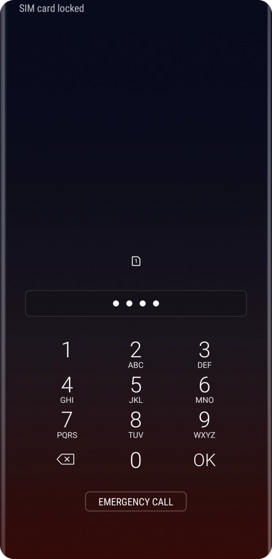If you're asked to key in your PIN, do so and press OK. The default PIN is 1111.