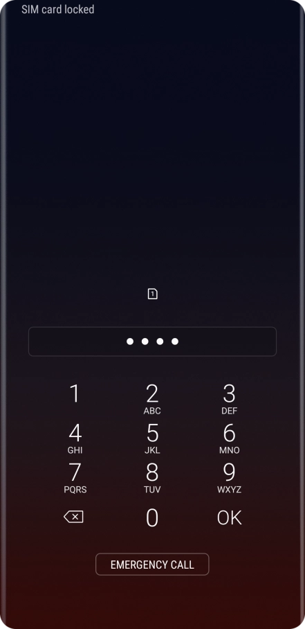 If you're asked to key in your PIN, do so and press OK. The default PIN is 1111.