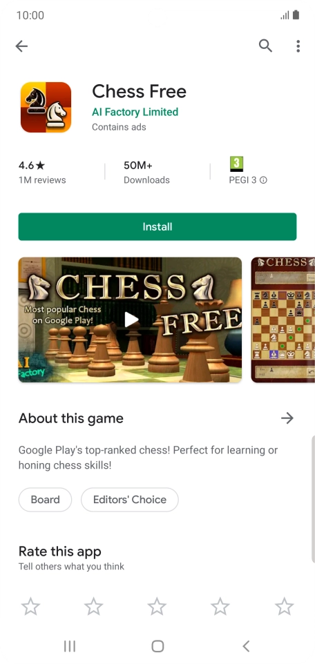 Press Install and follow the instructions on the screen to install the app.