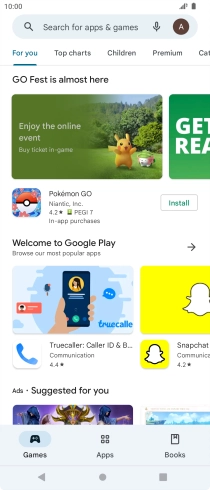 Press the profile icon.