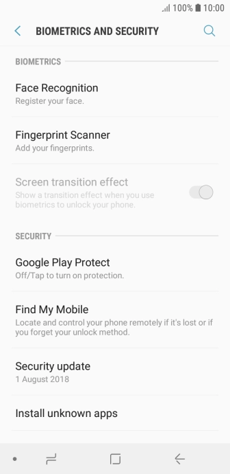 Press Fingerprint Scanner.