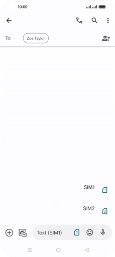 Press the required SIM.