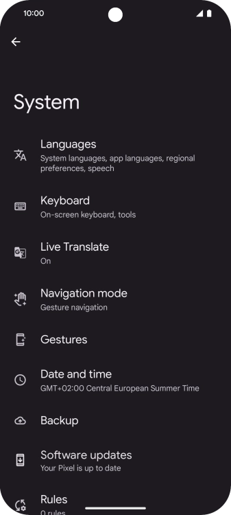 Press Software updates. If a new software version is available, it's displayed. Follow the instructions on the screen to update the phone software.