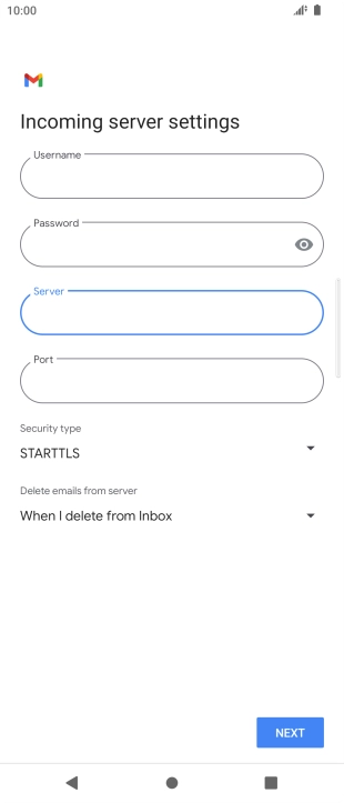Press the field below 