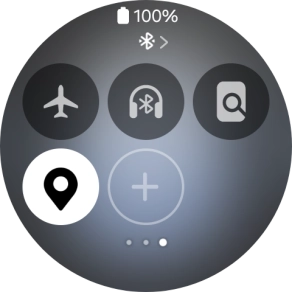 Press the flight mode icon to turn the function on or off.