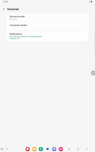 Press Voicemail number.