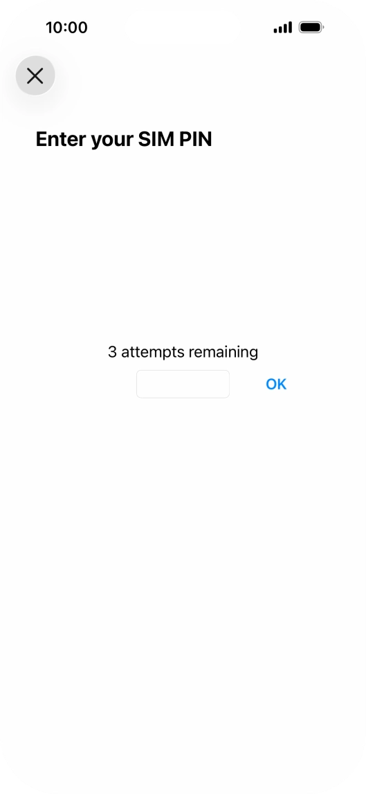 If your SIM is locked, key in your PIN and press OK. The default PIN is 1111.