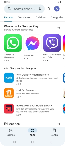 Press the profile icon.