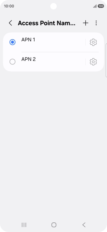 Press the field next to the data connection to activate it.