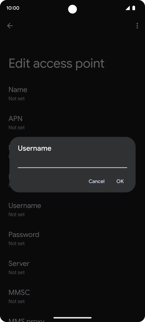 Key in eesecure and press OK.