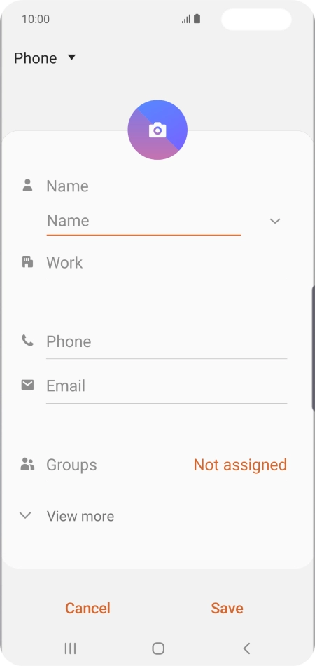 Press the address book drop down list.