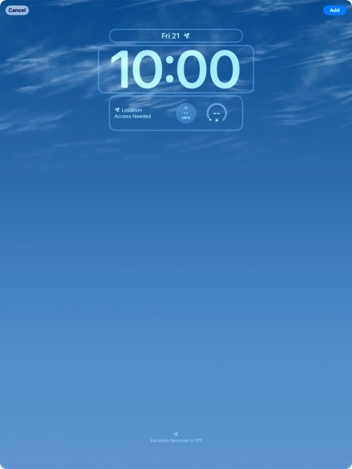 To customise the way the lock screen date is displayed, press the date widget and follow the instructions on the screen to find the required widget display mode.