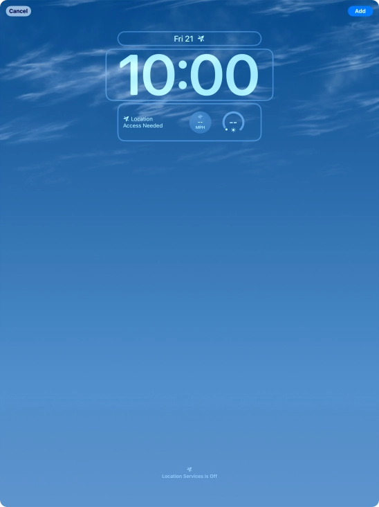 To customise the way the lock screen date is displayed, press the date widget and follow the instructions on the screen to find the required widget display mode.