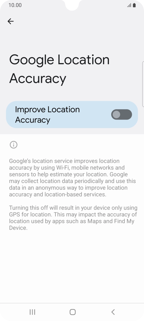 If you press the indicator next to 
