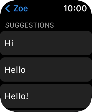 Press the required quick reply.
