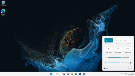 Drag the brightness indicator right or left to set the required brightness level.