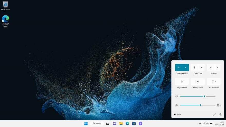 Drag the brightness indicator right or left to set the required brightness level.