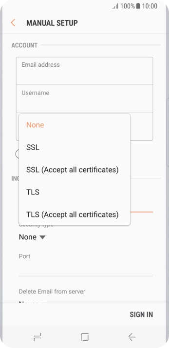 Press None to turn off the function.
