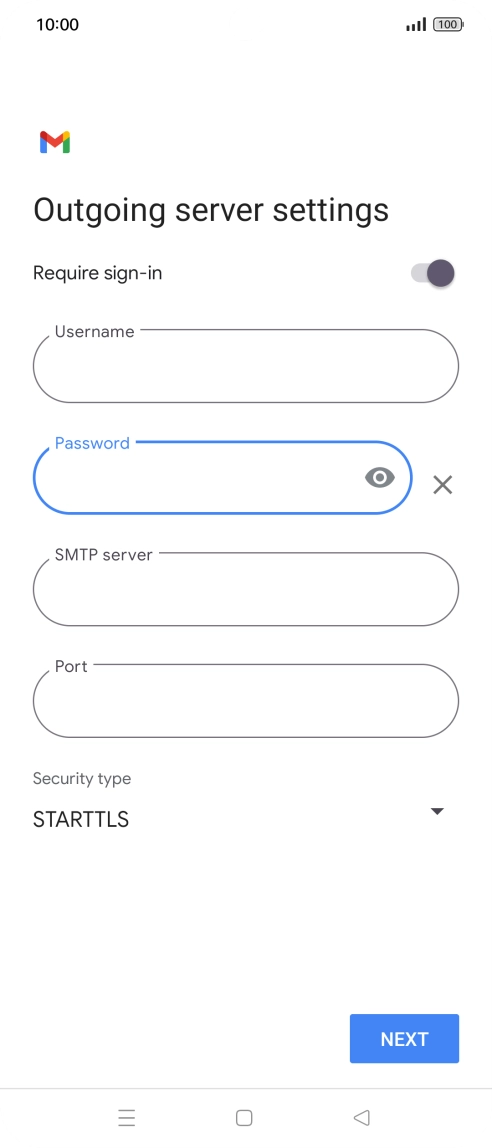 Press the field below 