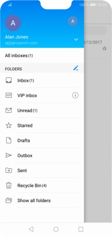 Press the drop down list.