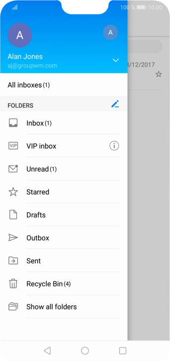 Press the drop down list.