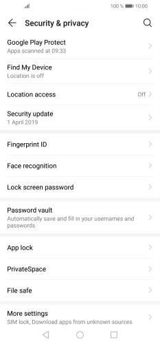 Press Fingerprint ID.