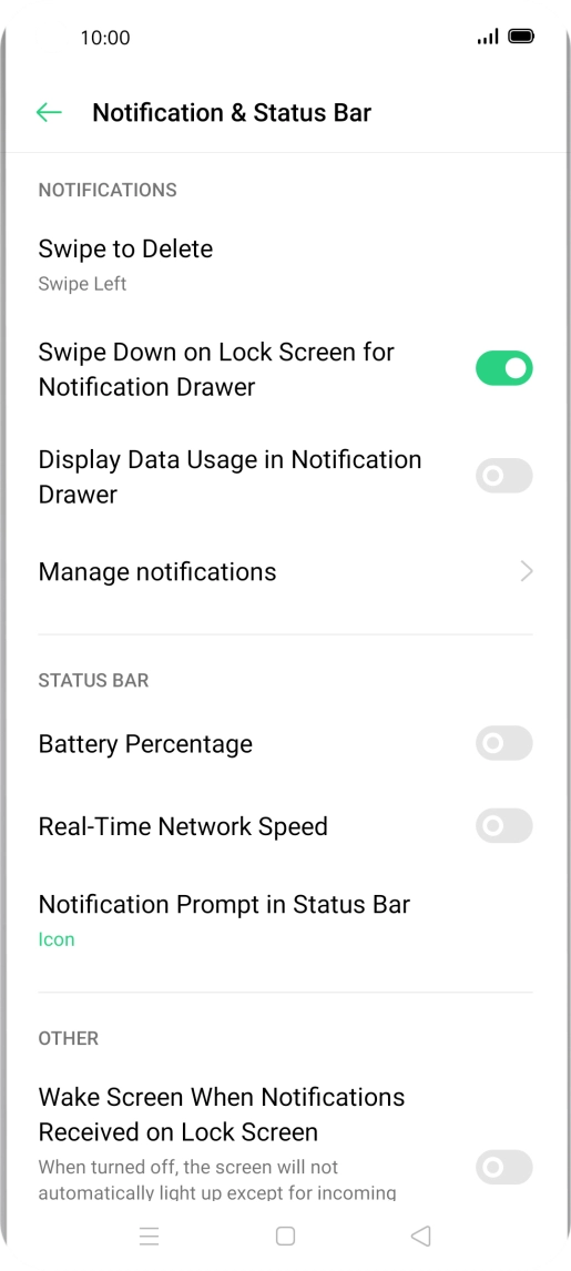 Press Manage notifications.