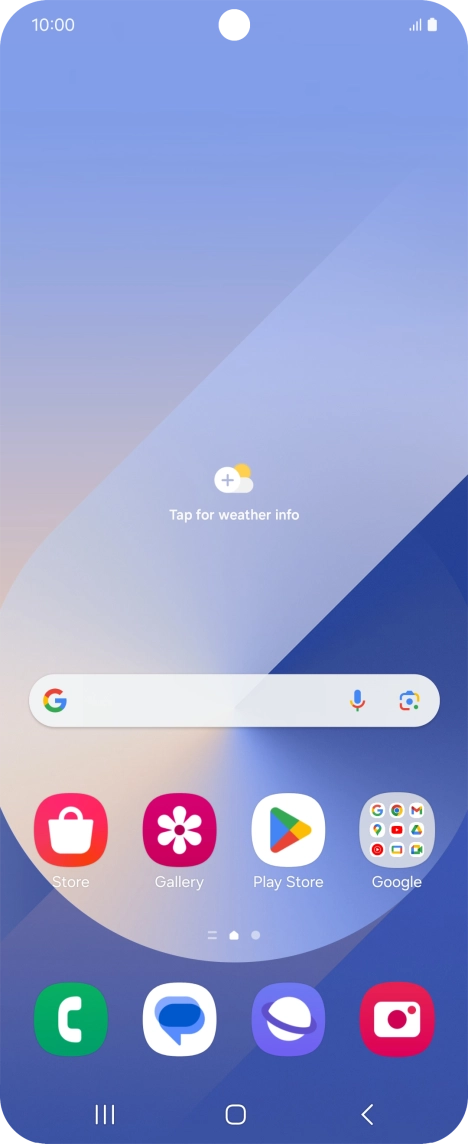 Slide two fingers downwards starting from the top of the screen.