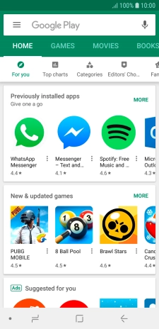 Slide your finger right starting from the left side of the screen.