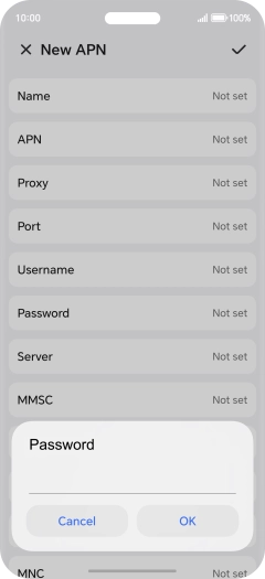 Key in secure and press OK.