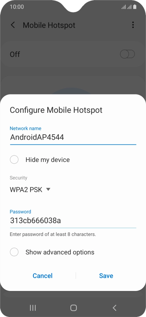 Press the field below 