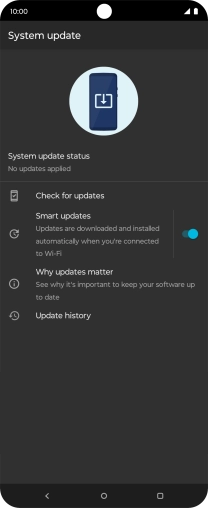 Press Check for updates. If a new software version is available, it's displayed. Follow the instructions on the screen to update the phone software.