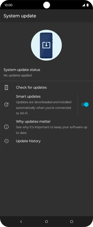 Press Check for updates. If a new software version is available, it's displayed. Follow the instructions on the screen to update the phone software.