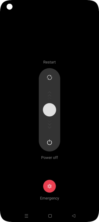 Press and drag the circle downwards.
