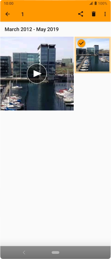 Press the menu icon.