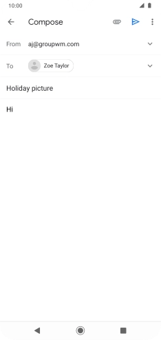 Press the attachment icon.