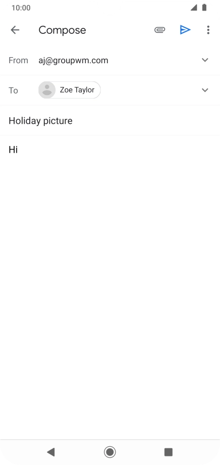 Press the attachment icon.