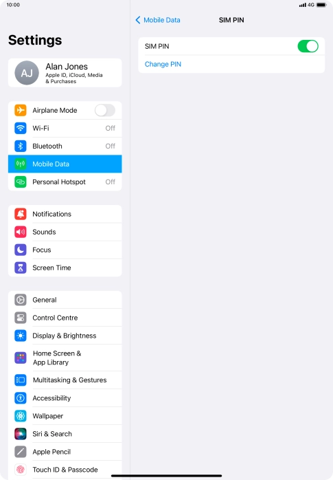 Press the indicator next to 