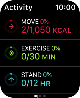 Keep sliding upwards to see the number of steps, distance and number of floors you've covered.