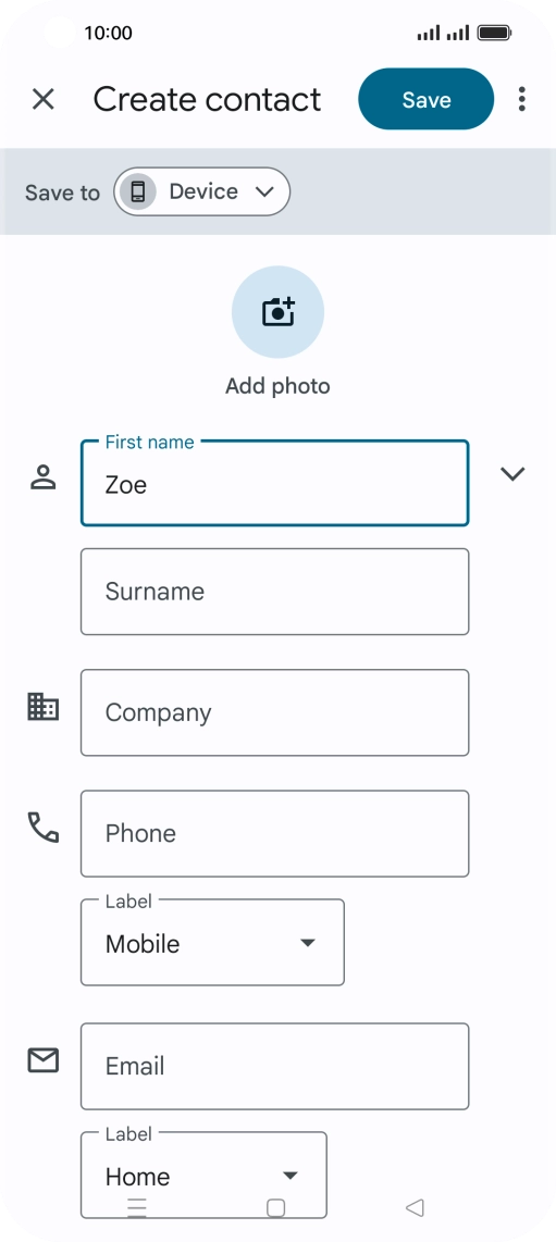 Press Surname and key in the required last name.
