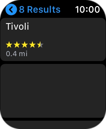 Press the required destination.