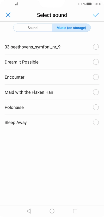 Press the required ring tones to hear them.