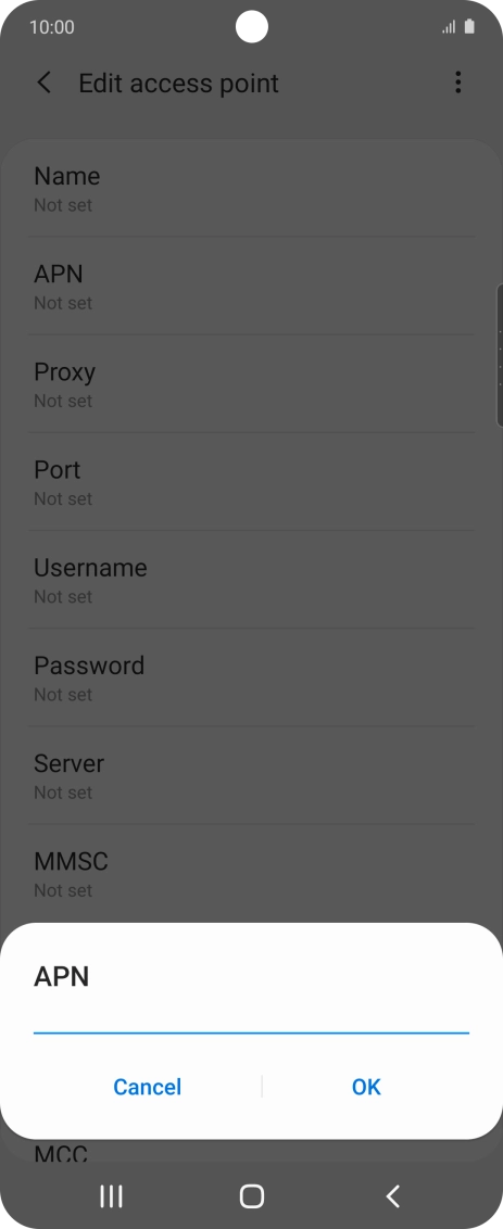 Key in eezone and press OK.