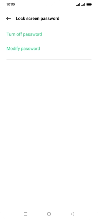 Press Turn off password.