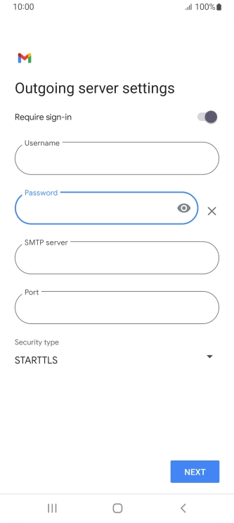 Press the field below 