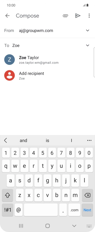 Press the required contact.